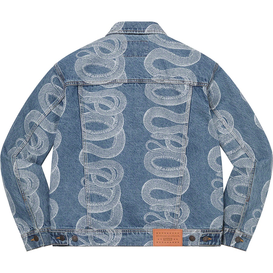 Supreme Supreme HYSTERIC GLAMOUR Snake Denim Trucker Jacket (SS21) - Blue - $248