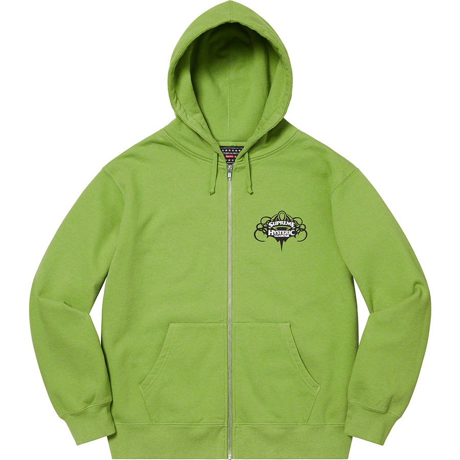 Supreme Supreme HYSTERIC GLAMOUR Zip Up Hooded Sweatshirt (SS21) - Lime - $178