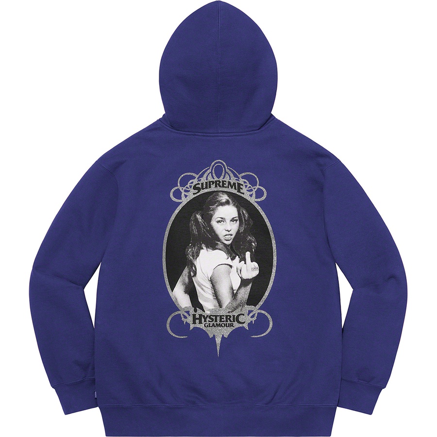 Supreme Supreme HYSTERIC GLAMOUR Zip Up Hooded Sweatshirt (SS21) - Washed Navy - $178