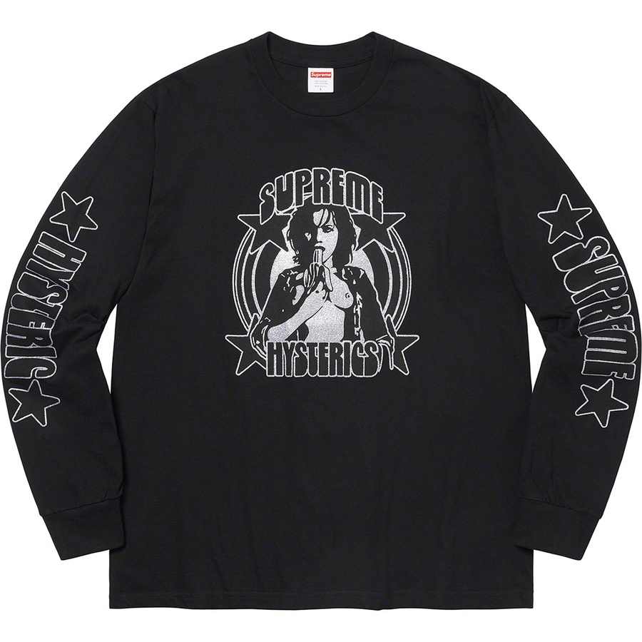 Supreme Supreme HYSTERIC GLAMOUR L S Tee (SS21) - Black - $58