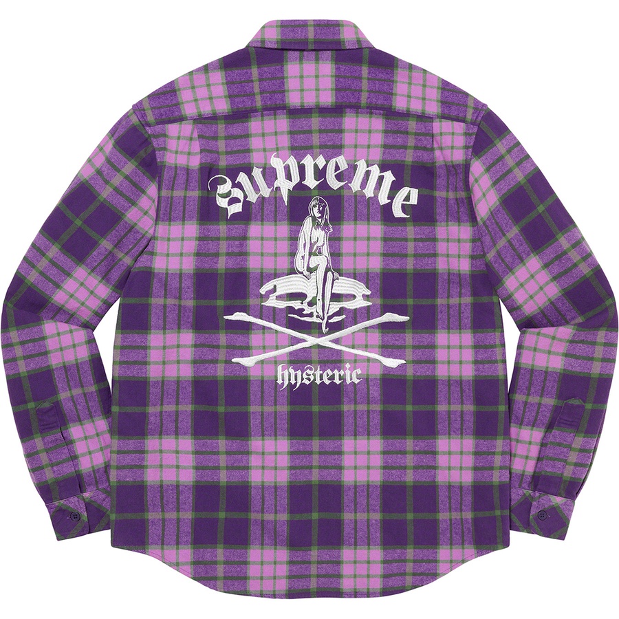 Supreme Supreme HYSTERIC GLAMOUR Plaid Flannel Shirt (SS21) - Purple - $158