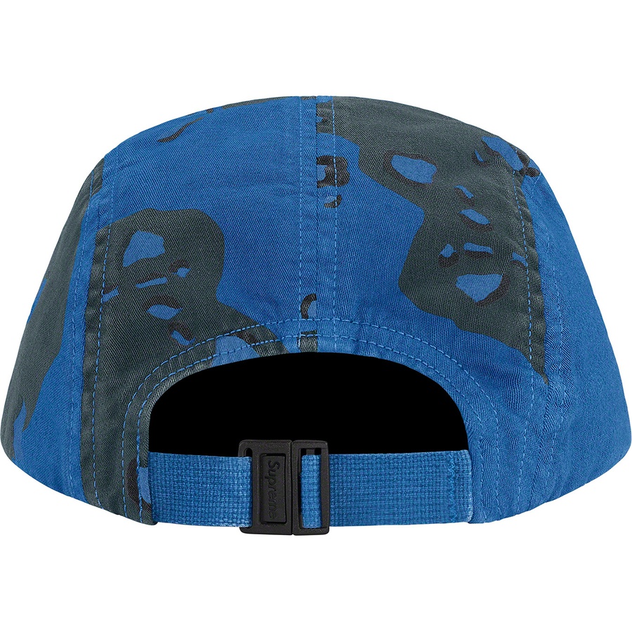 Supreme Overdyed Camo Camp Cap (SS21) - Blue - $54