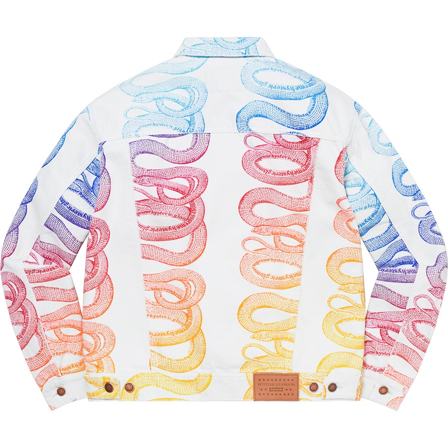 Supreme Supreme HYSTERIC GLAMOUR Snake Denim Trucker Jacket (SS21) - White - $248
