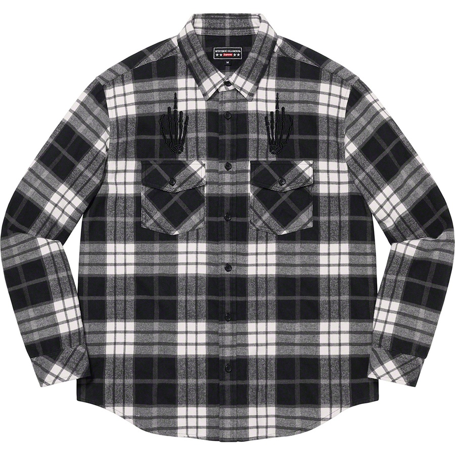 Supreme Supreme HYSTERIC GLAMOUR Plaid Flannel Shirt (SS21) - Black - $158