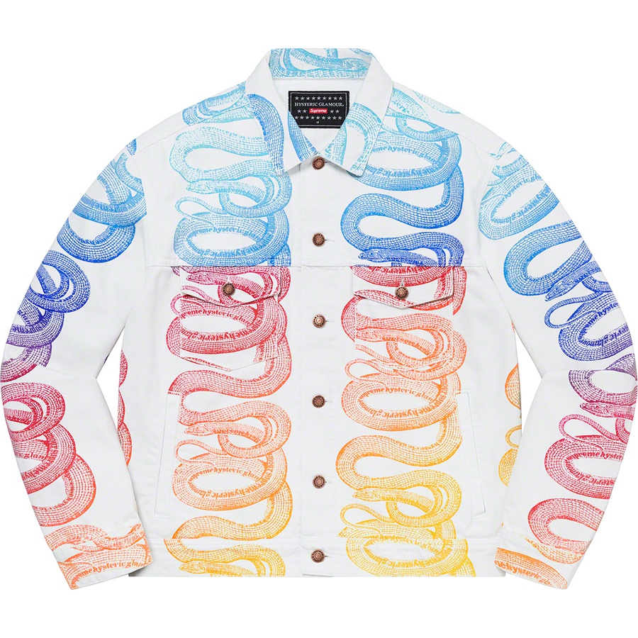 Supreme Supreme HYSTERIC GLAMOUR Snake Denim Trucker Jacket (SS21) - White - $248