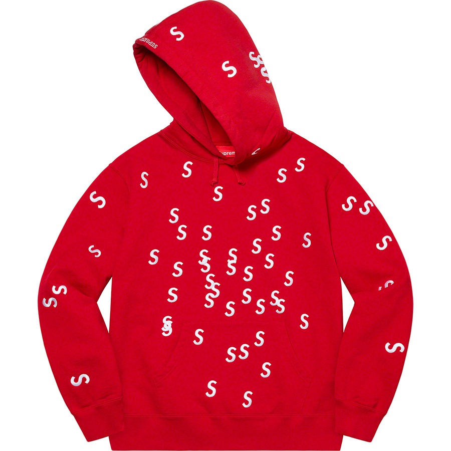 Supreme Embroidered S Hooded Sweatshirt (SS21) - Red - $158