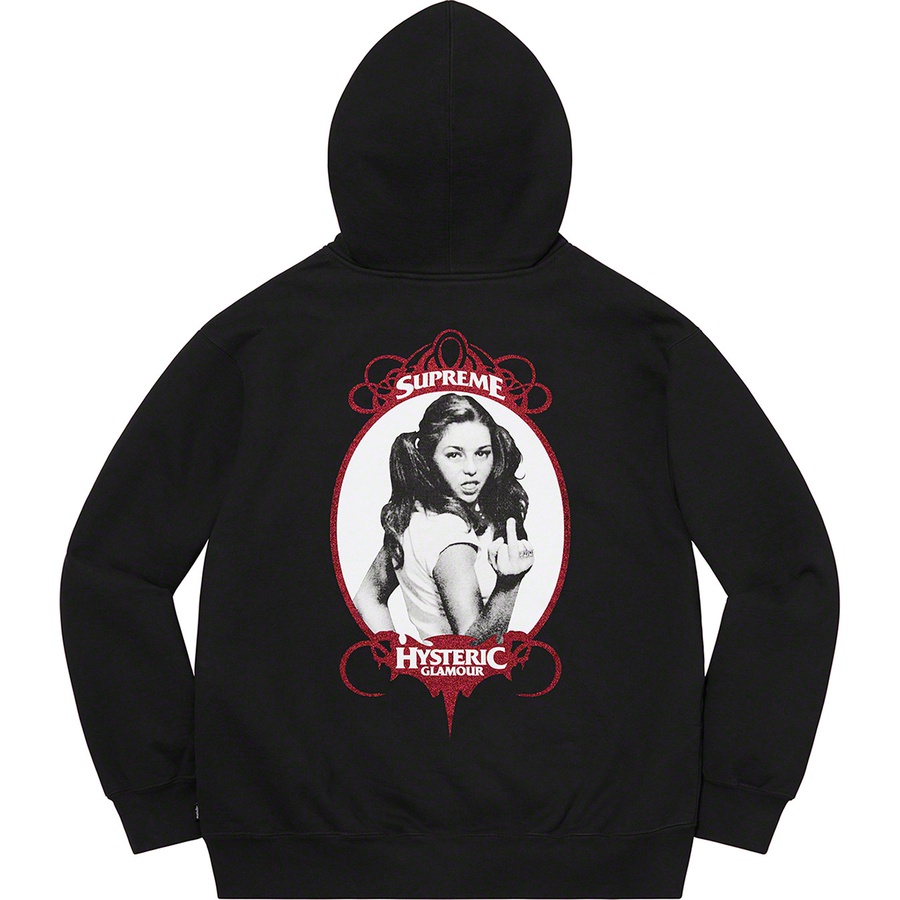 Supreme Supreme HYSTERIC GLAMOUR Zip Up Hooded Sweatshirt (SS21) - Black - $178