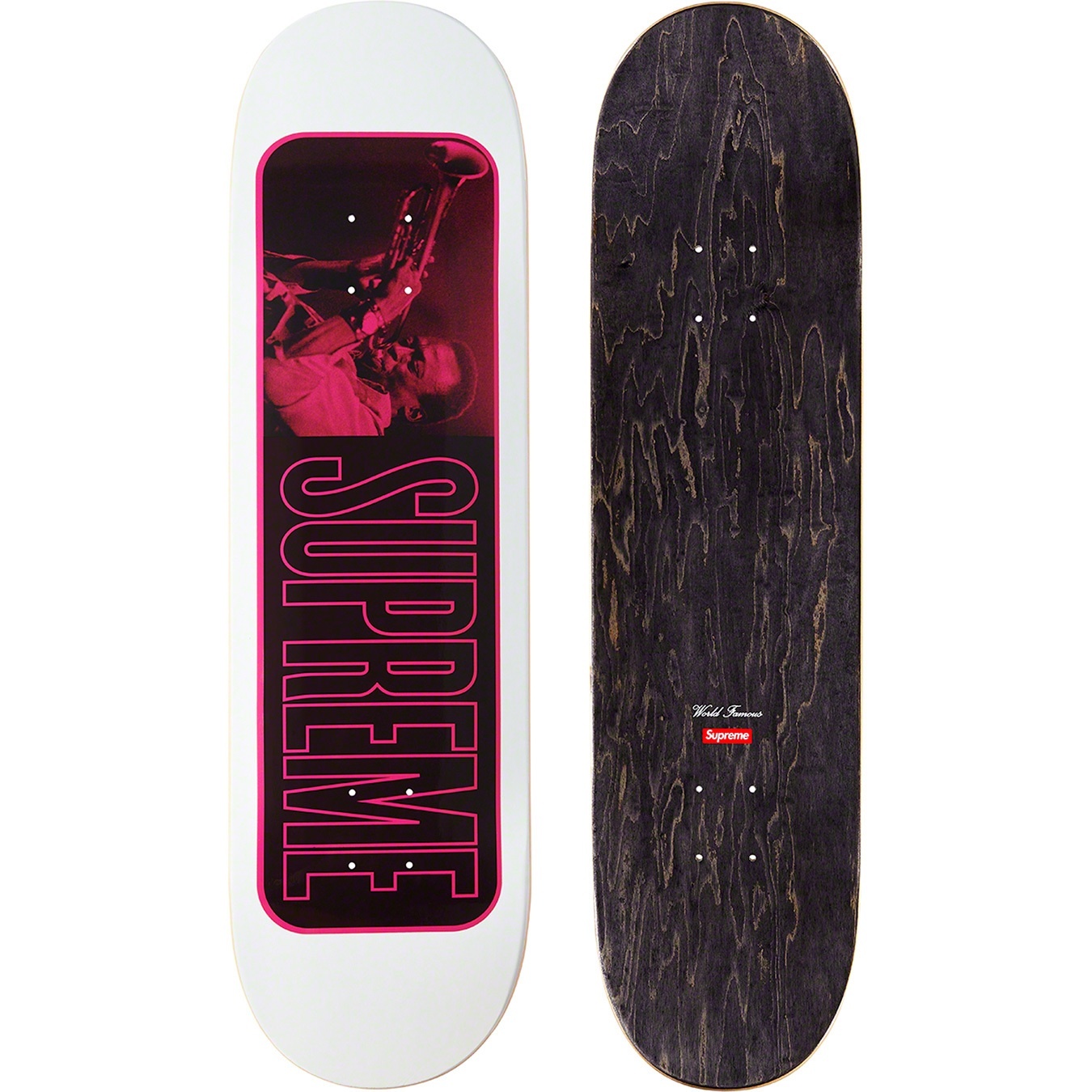 Supreme Miles Davis Skateboard (SS21) - White - 8.25" x 32.125"  - $60