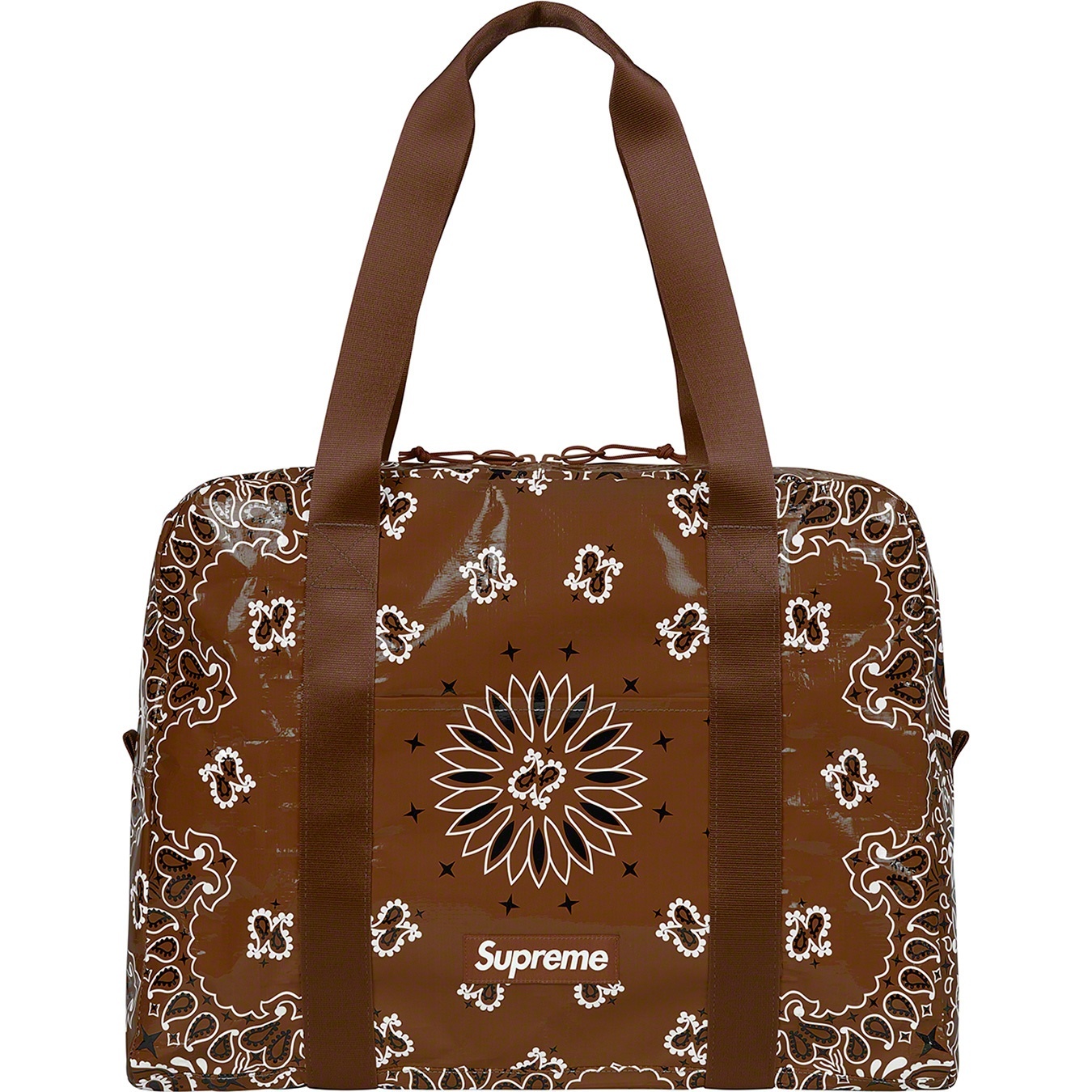 Supreme Bandana Tarp Small Duffle Bag (SS21) - Brown - $68