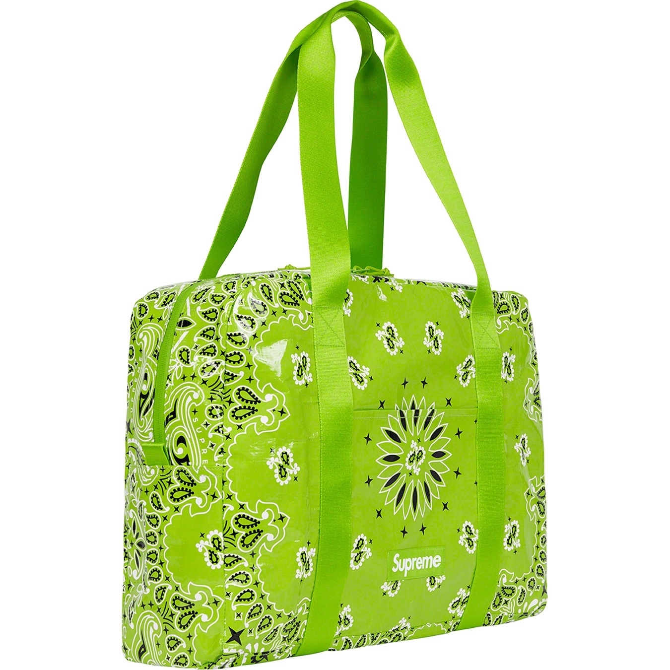 Supreme Bandana Tarp Small Duffle Bag (SS21) - Bright Green - $68