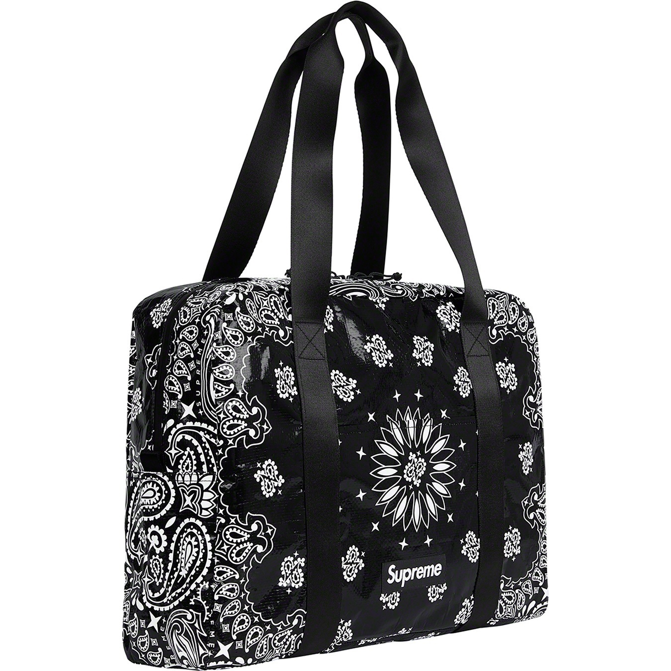 Supreme Bandana Tarp Small Duffle Bag (SS21) - Black - $68