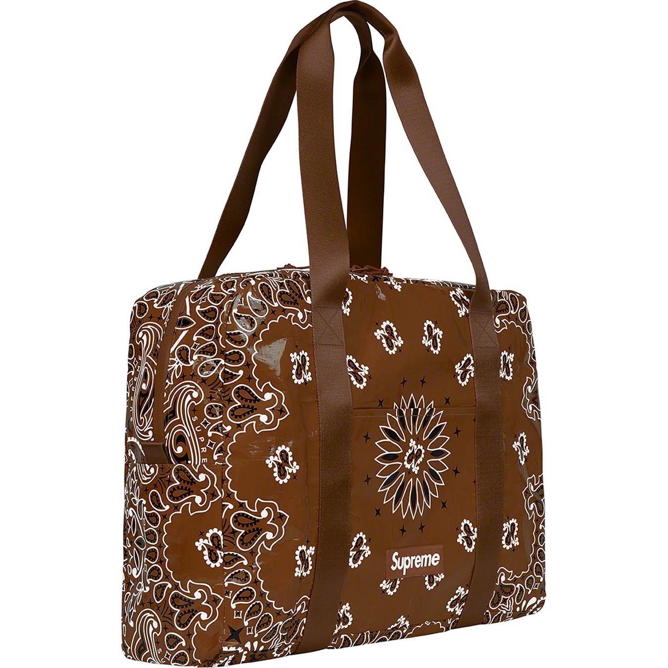 Supreme Bandana Tarp Small Duffle Bag (SS21) - Brown - $68