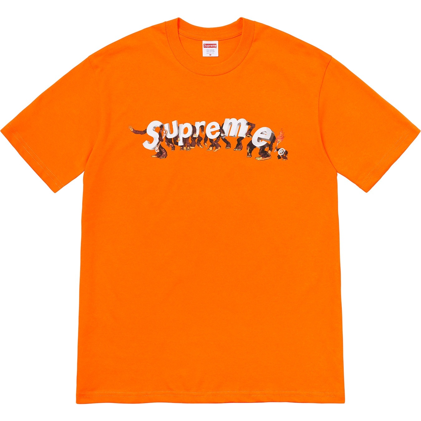 Supreme Apes Tee (SS21) - Orange - $38