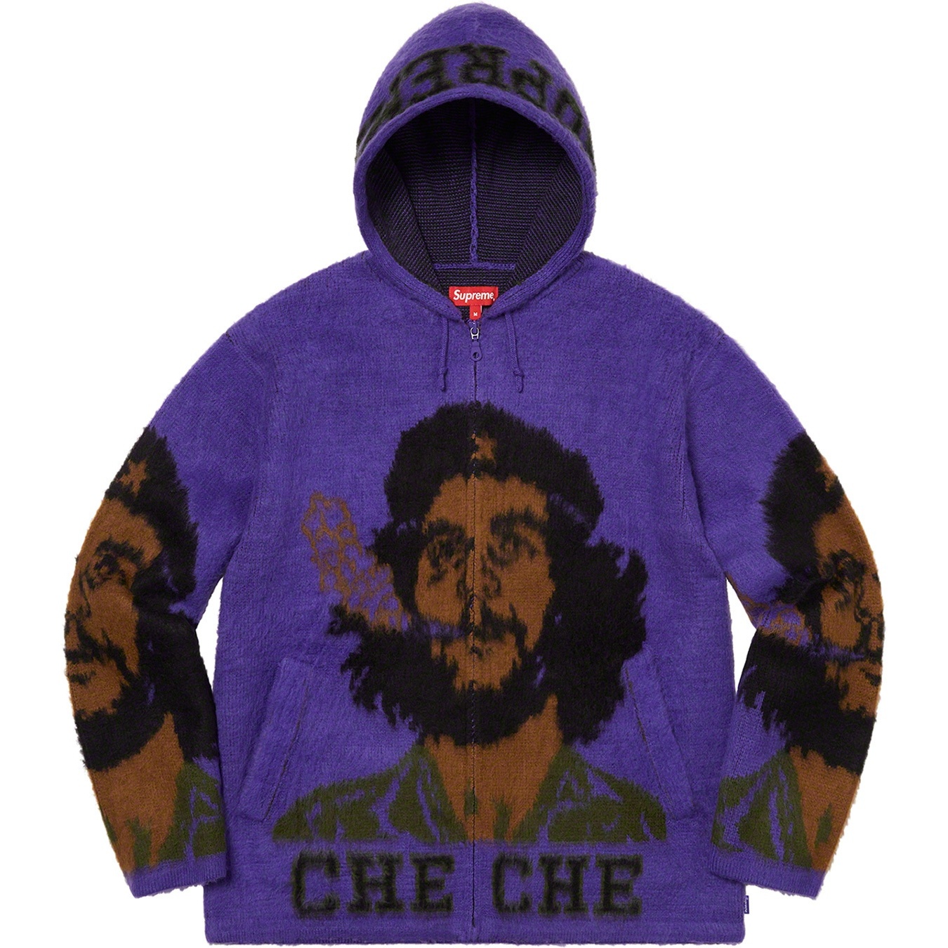 Supreme Che Hooded Zip Up Sweater (SS21) - Purple - $248