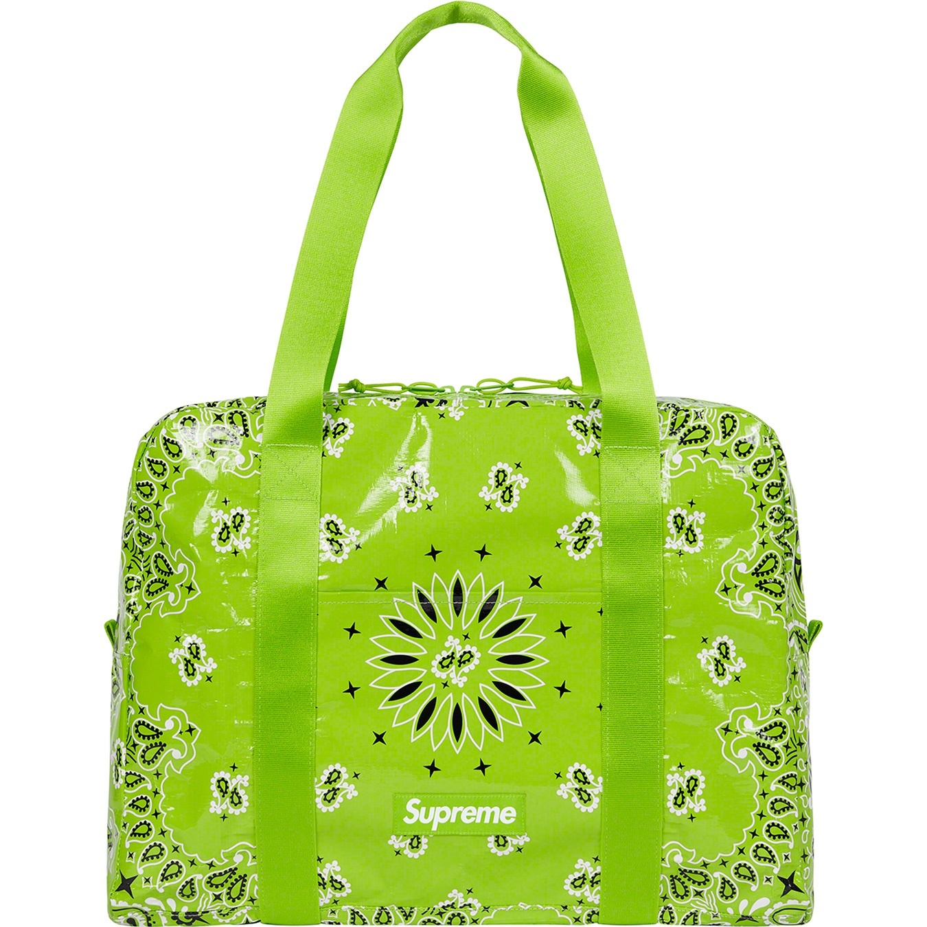 Supreme Bandana Tarp Small Duffle Bag (SS21) - Bright Green - $68
