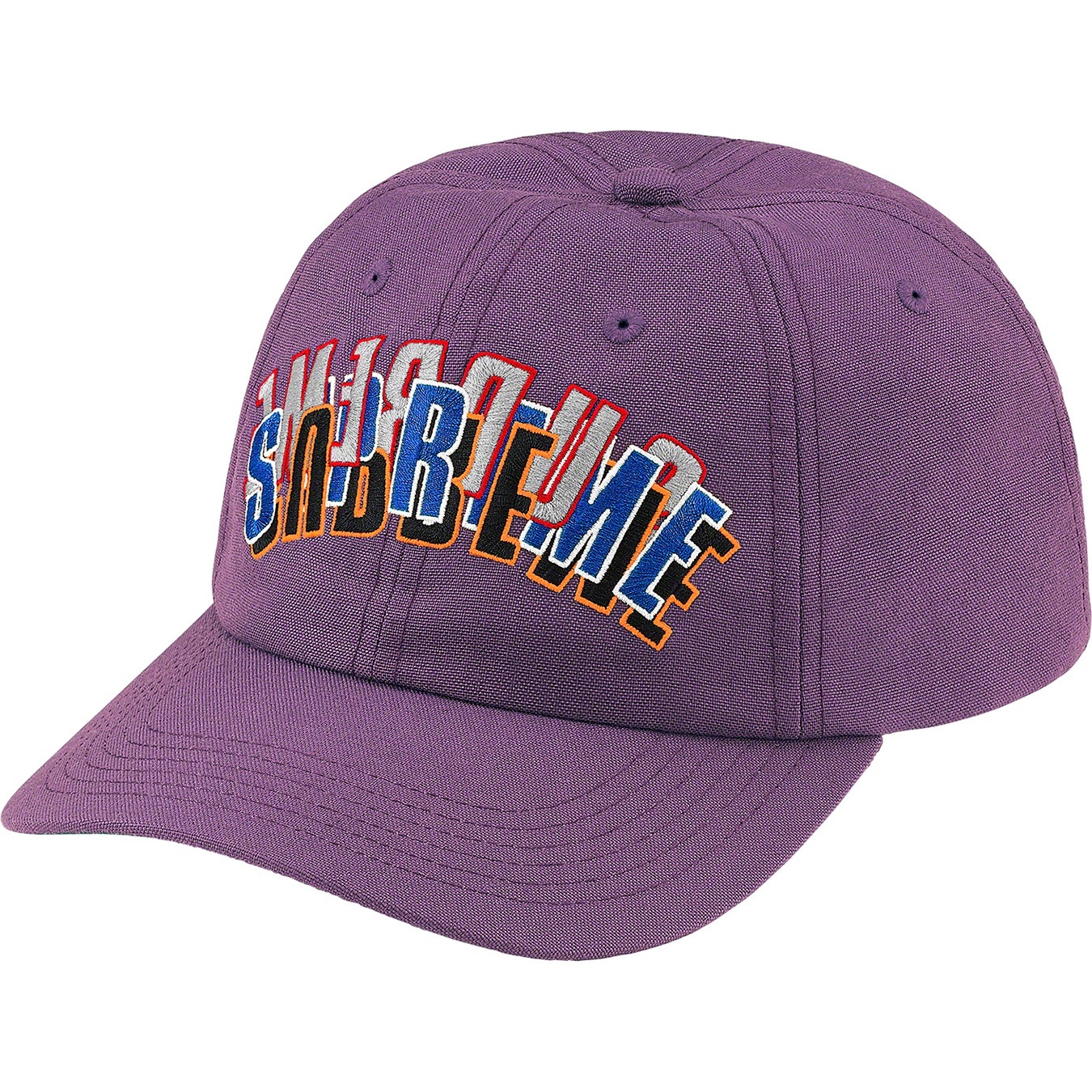Supreme Stacked Cordura 6-Panel (SS21) - Purple - $48