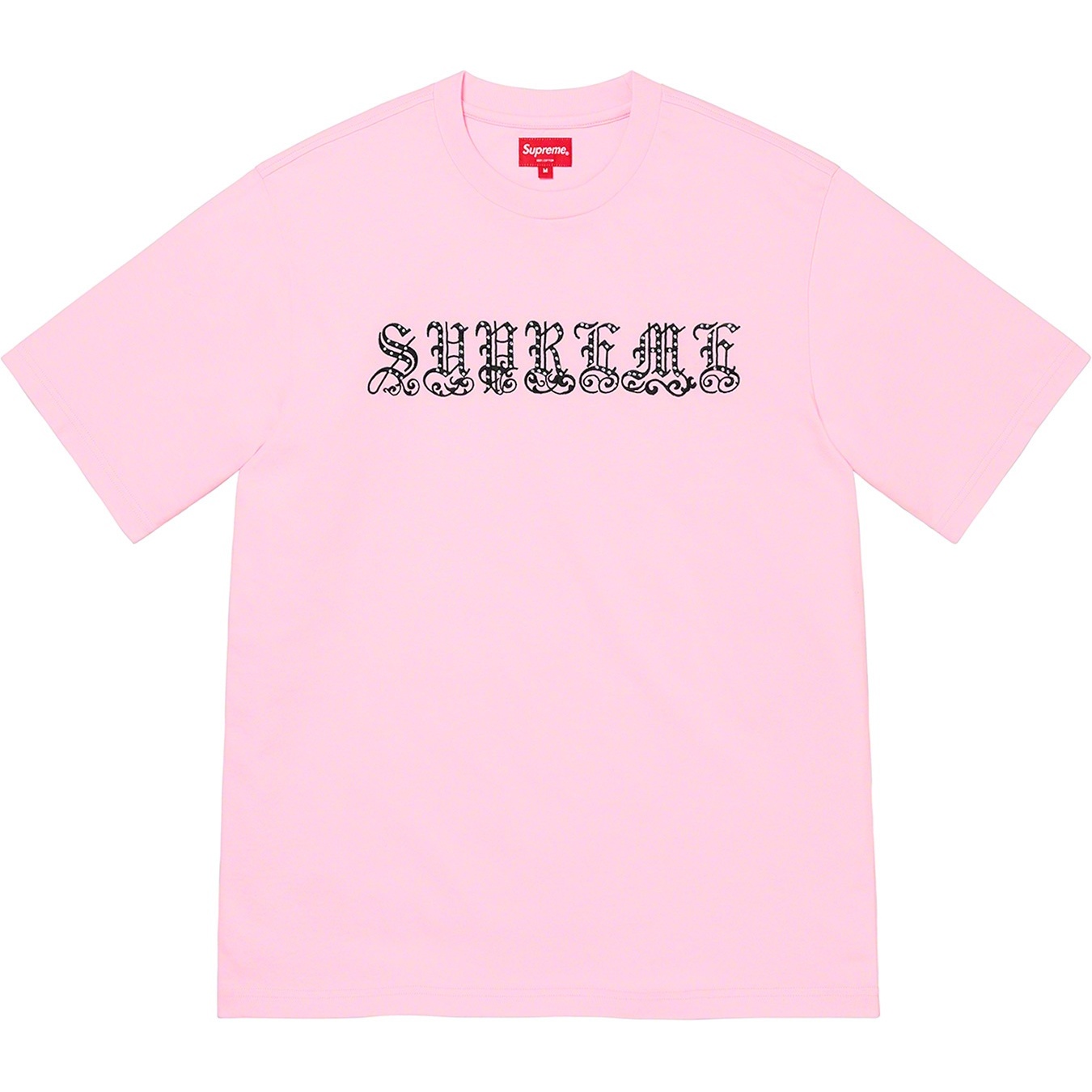 Supreme Old English Rhinestone S S Top (SS21) - Light Pink - $78