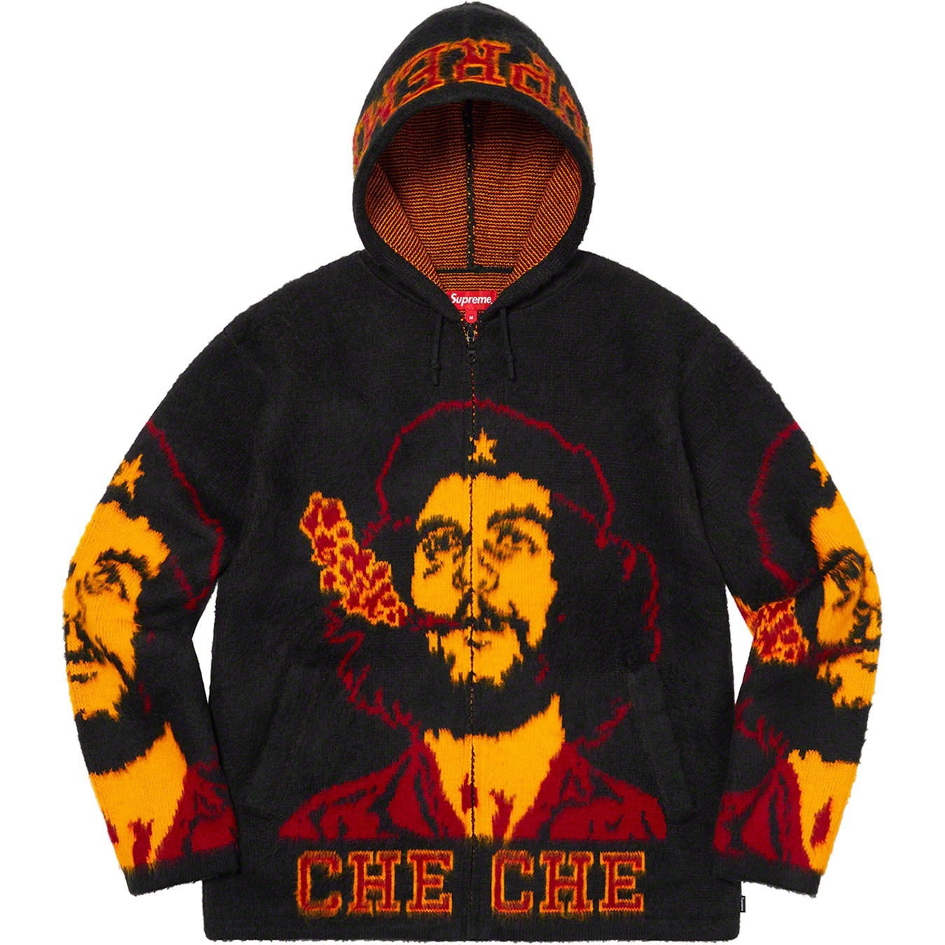 Supreme Che Hooded Zip Up Sweater (SS21) - Black - $248