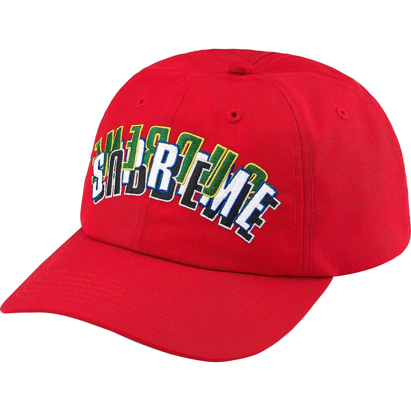 Supreme Stacked Cordura 6-Panel (SS21) - Red - $48