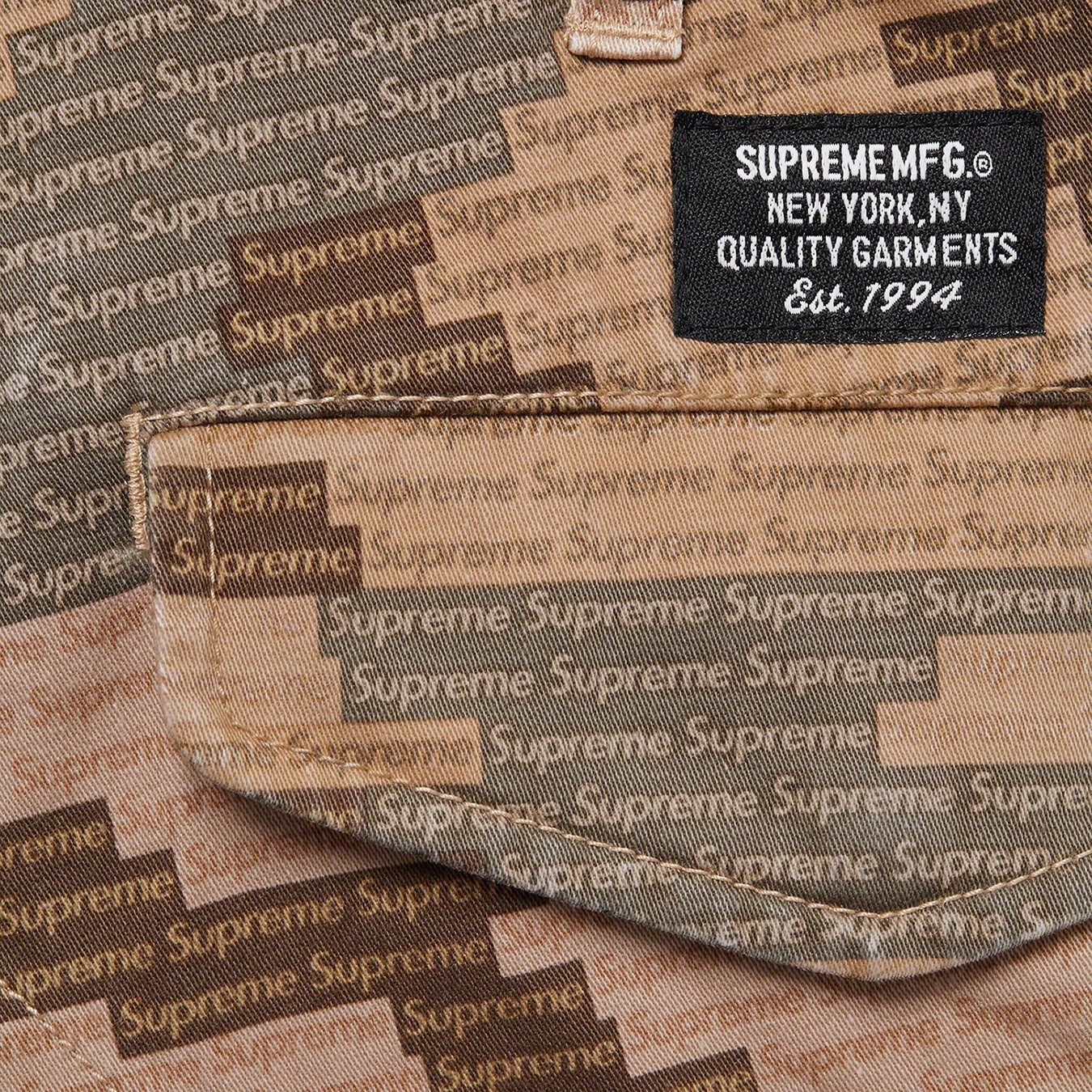 Supreme Cargo Pant (SS21) - Tan Camo - $158
