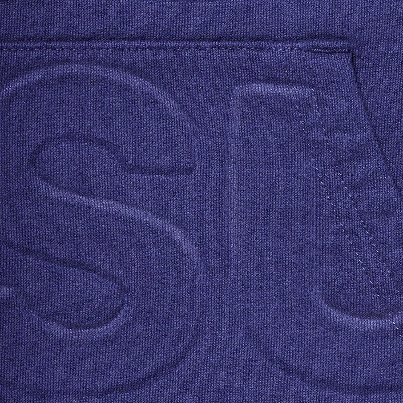 Supreme Embossed Logos Hooded Sweatshirt (SS21) - Washed Navy - $158