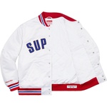 Supreme Supreme Mitchell & Ness Satin Varsity Jacket (SS21) - White