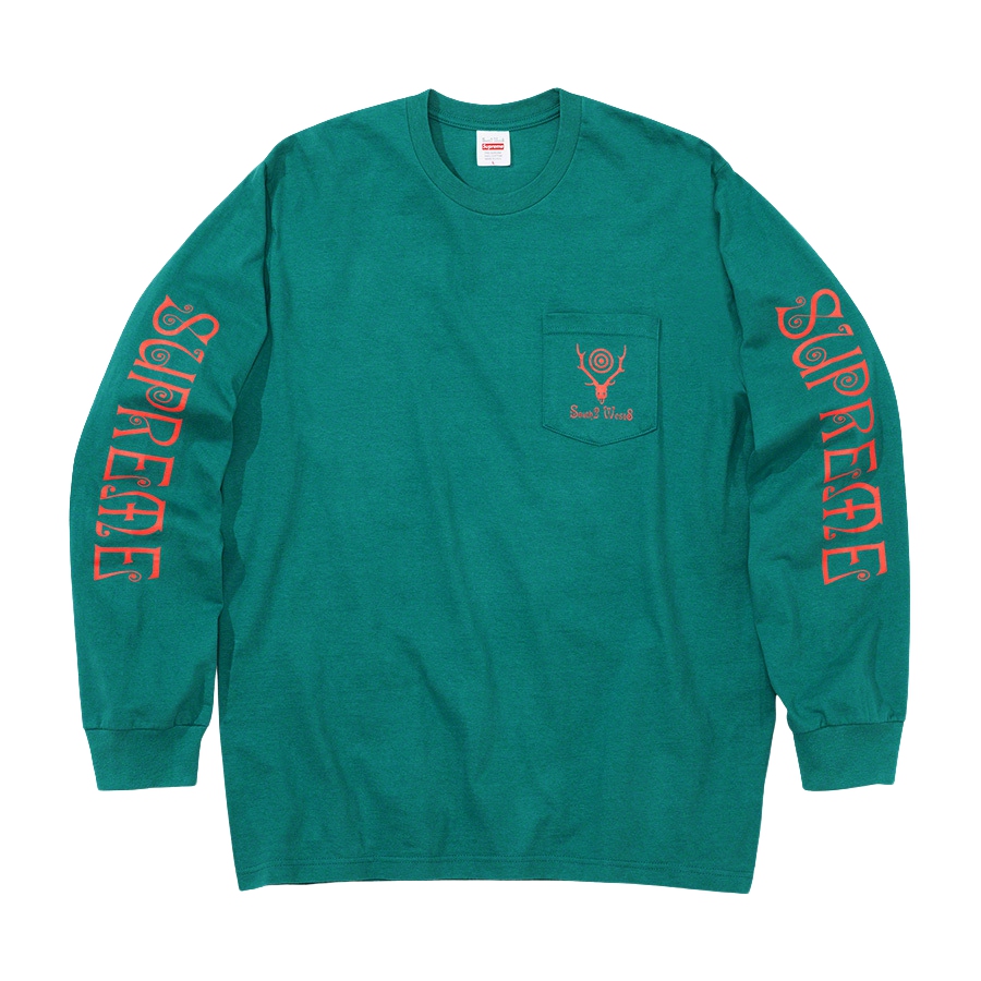 Supreme Supreme SOUTH2 WEST8 L S Pocket Tee (SS21) - $60
