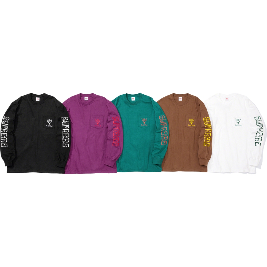 Supreme Supreme SOUTH2 WEST8 L S Pocket Tee (SS21) - $60