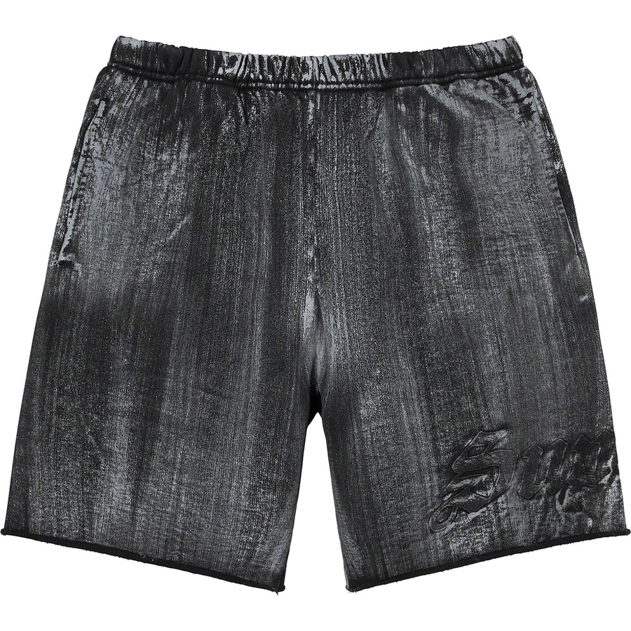 Supreme Brush Stroke Sweatshort (SS21) - Black - $118