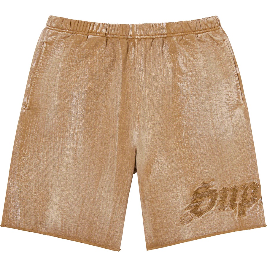 Supreme Brush Stroke Sweatshort (SS21) - Dark Tan - $118