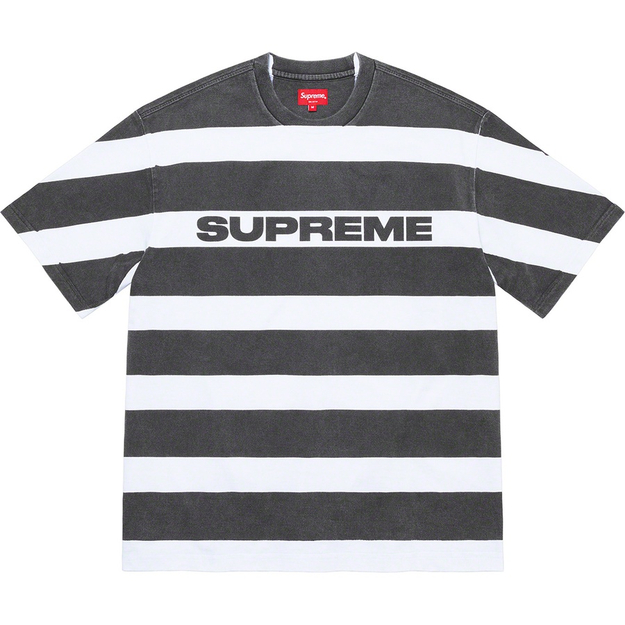 Supreme Printed Stripe S S Top (SS21) - Black - $88