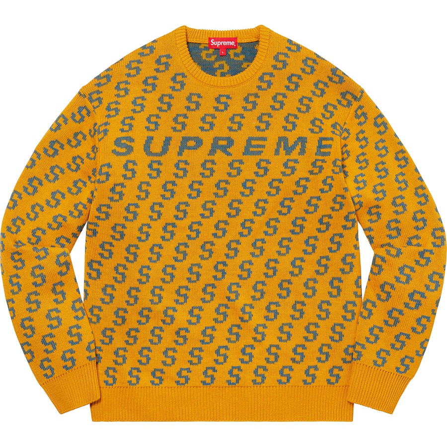 Supreme S Repeat Sweater (SS21) - Yellow - $148