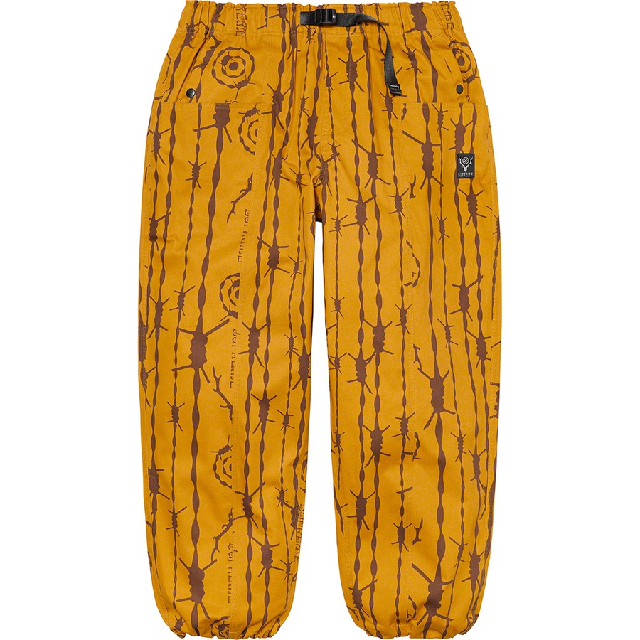 Supreme Supreme SOUTH2 WEST8 Belted Pant (SS21) - Mustard Pattern - $168
