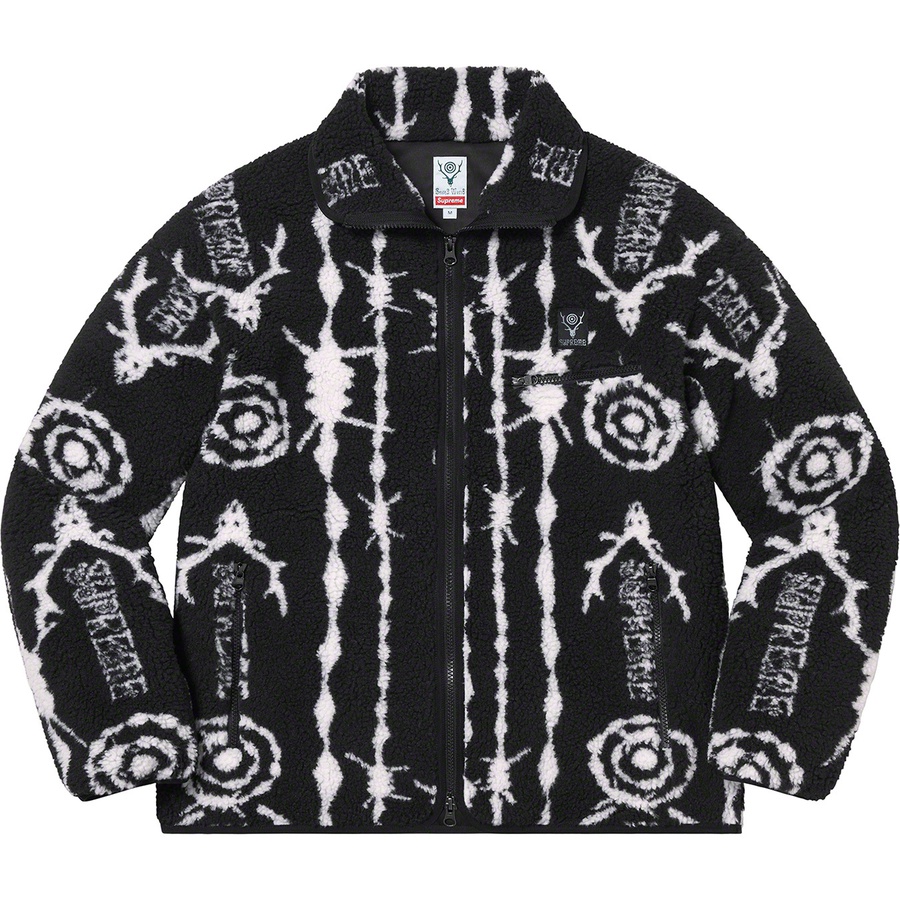 Supreme Supreme SOUTH2 WEST8 Fleece Jacket (SS21) - Black - $198