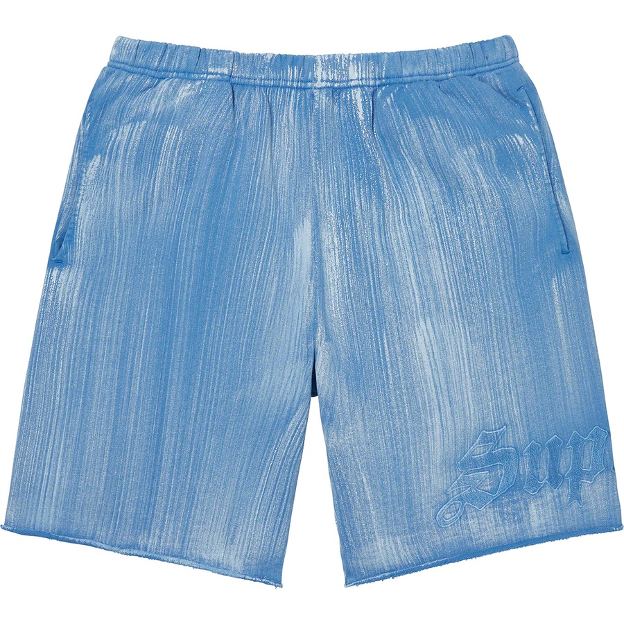 Supreme Brush Stroke Sweatshort (SS21) - Pale Royal - $118