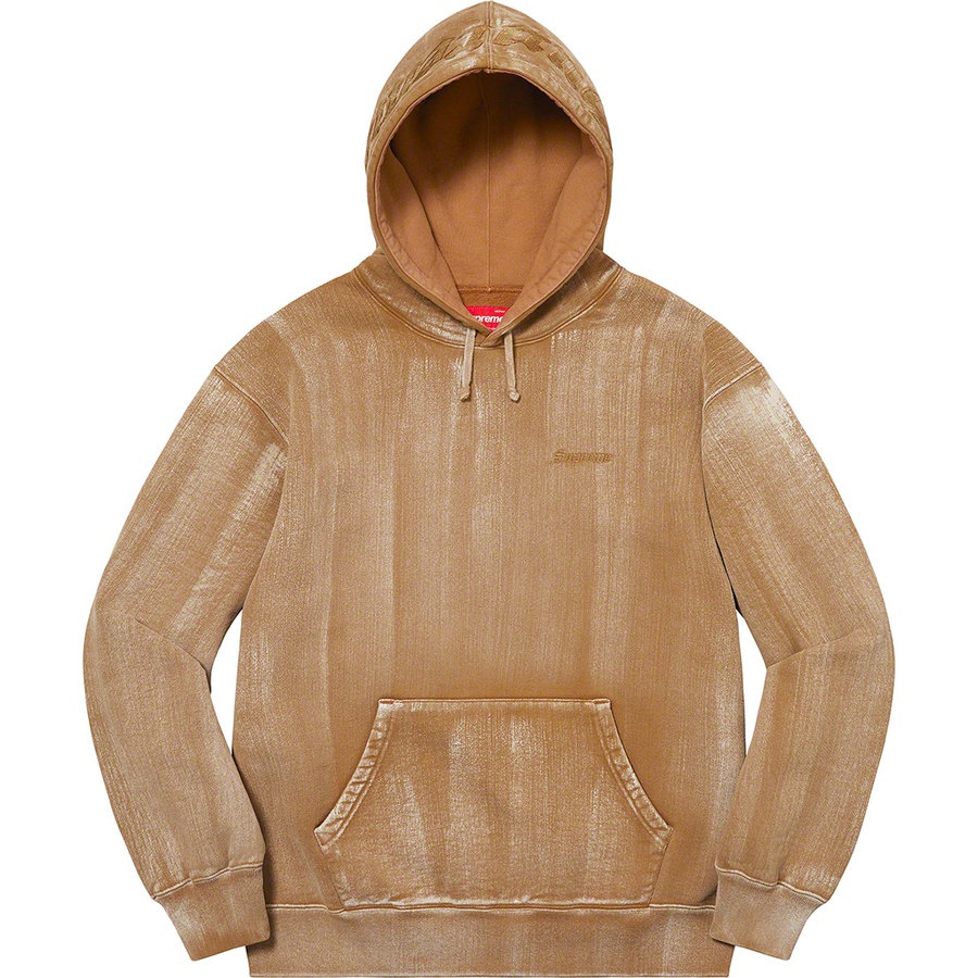 Supreme Brush Stroke Hooded Sweatshirt (SS21) - Dark Tan - $168