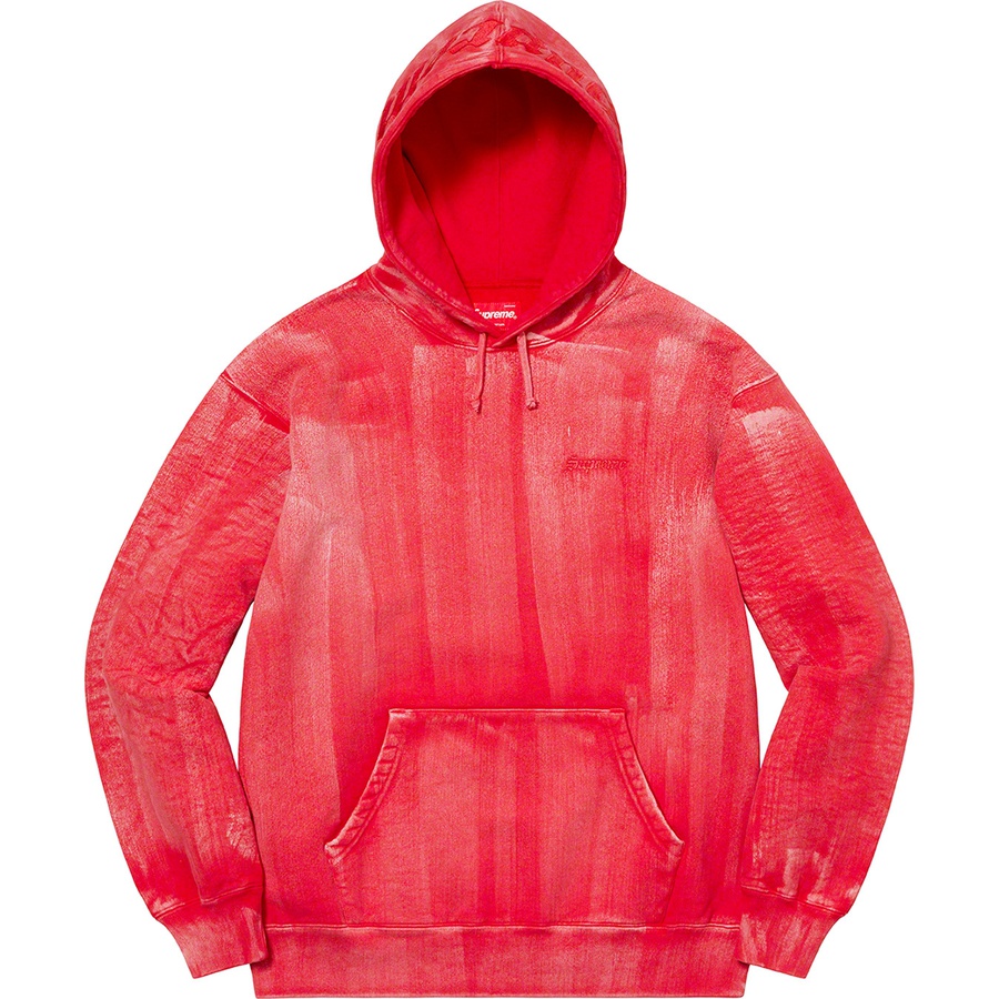 Supreme Brush Stroke Hooded Sweatshirt (SS21) - Red - $168