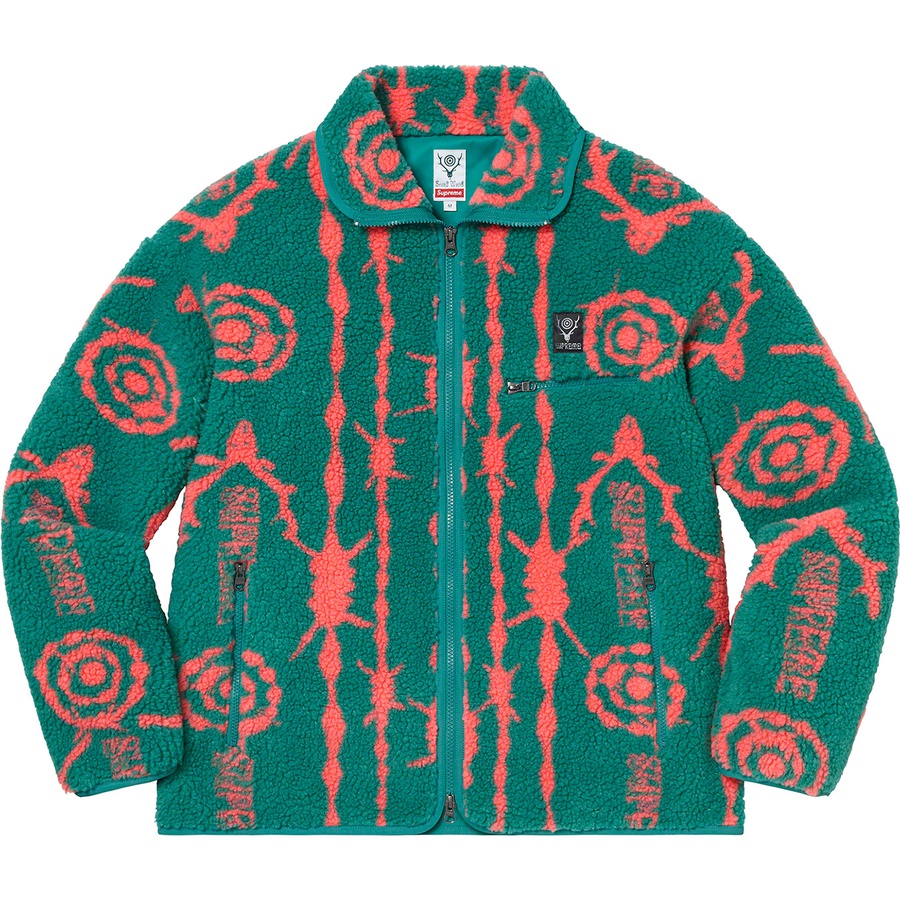 Supreme Supreme SOUTH2 WEST8 Fleece Jacket (SS21) - Teal - $198