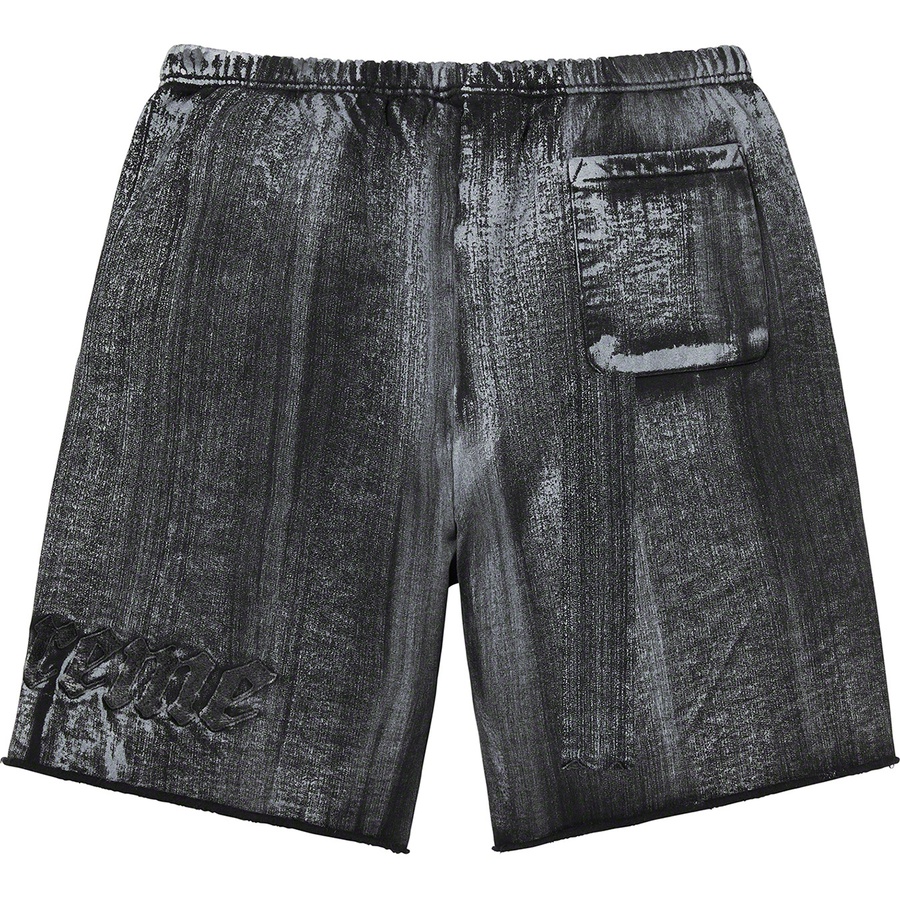 Supreme Brush Stroke Sweatshort (SS21) - Black - $118