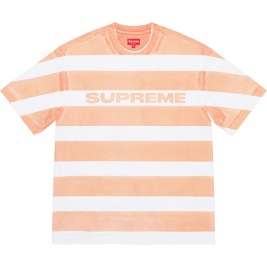 Supreme Printed Stripe S S Top (SS21) - Peach - $88