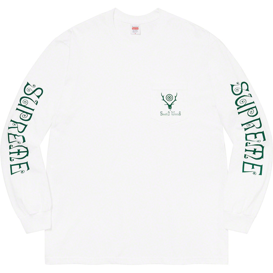 Supreme Supreme SOUTH2 WEST8 L S Pocket Tee (SS21) - White - $60