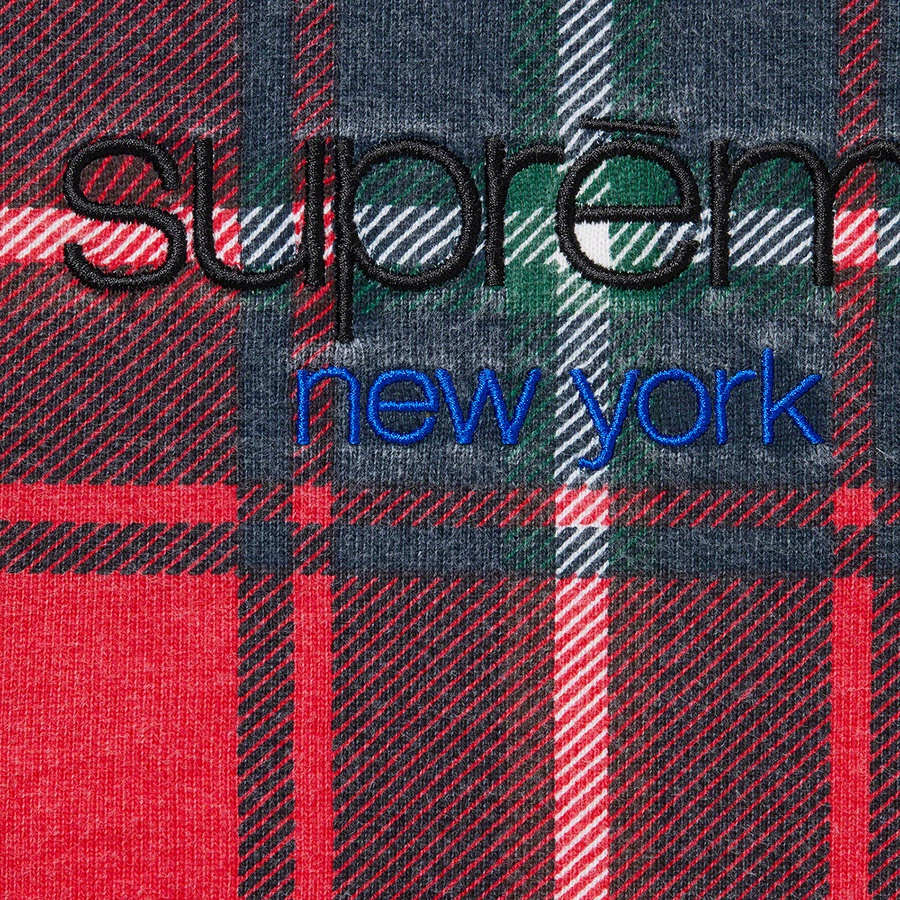 Supreme Plaid Crewneck (SS21) - Red - $148