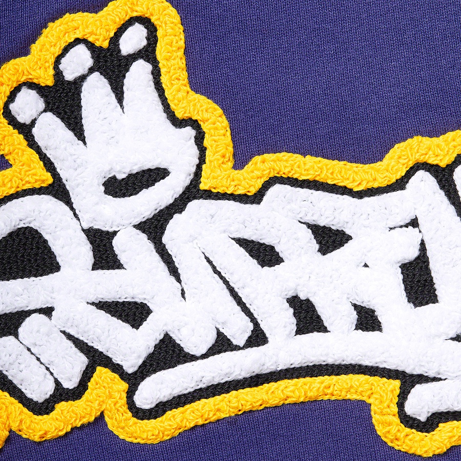 Supreme Handstyle Hooded Sweatshirt (SS21) - Washed Navy - $168