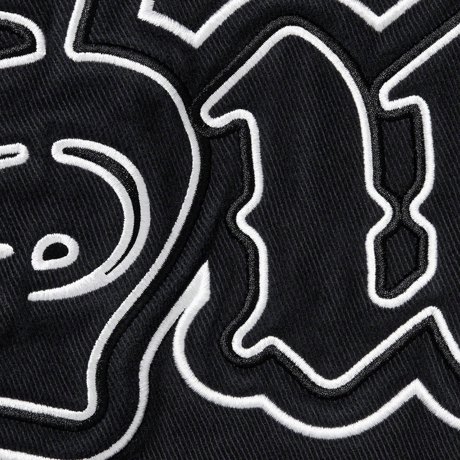Supreme Twill Old English Varsity Jacket (SS21) - Black - $218
