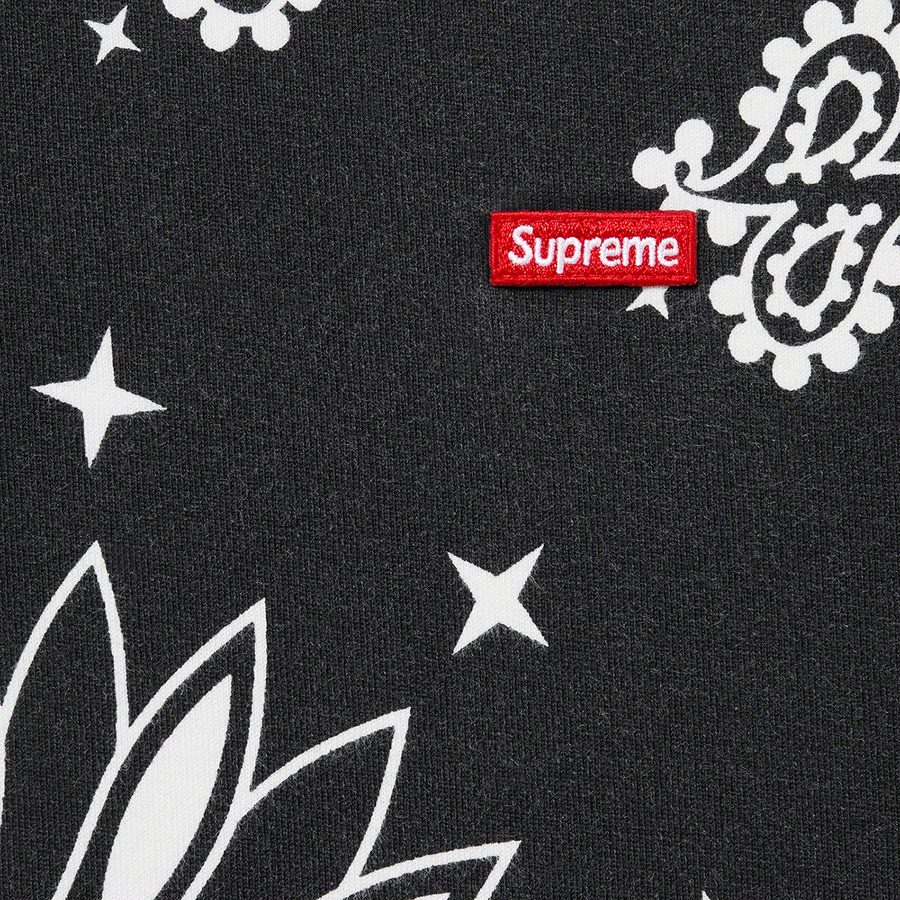 Supreme Small Box Tee (SS21) - Black Bandana - $58