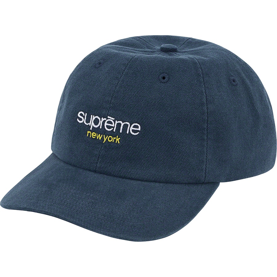 Supreme Classic Logo 6-Panel (SS21) - Navy - $48