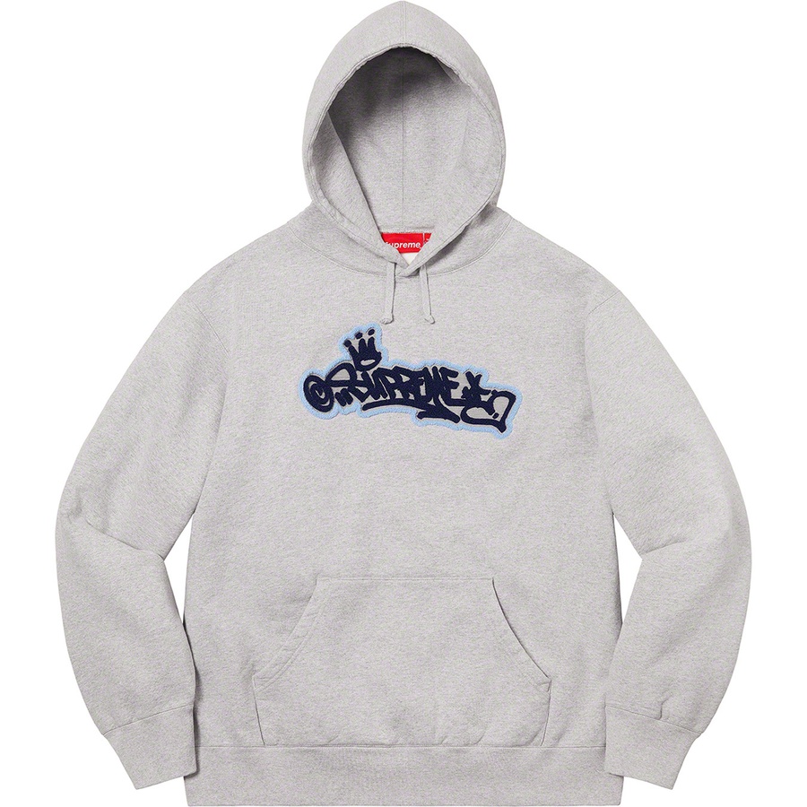 Supreme Handstyle Hooded Sweatshirt (SS21) - Heather Grey - $168