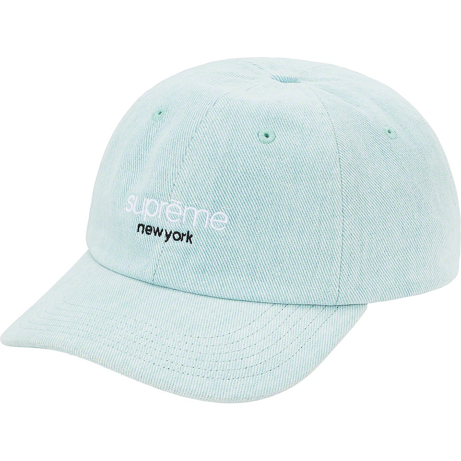 Supreme Classic Logo 6-Panel (SS21) - Light Blue - $48
