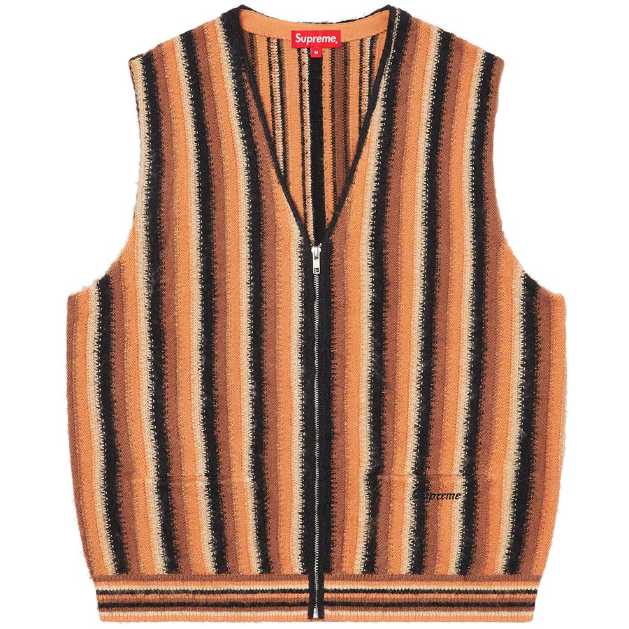Supreme Stripe Sweater Vest (SS21) - Brown - $138