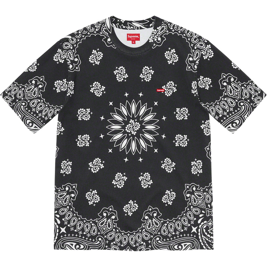 Supreme Small Box Tee (SS21) - Black Bandana - $58